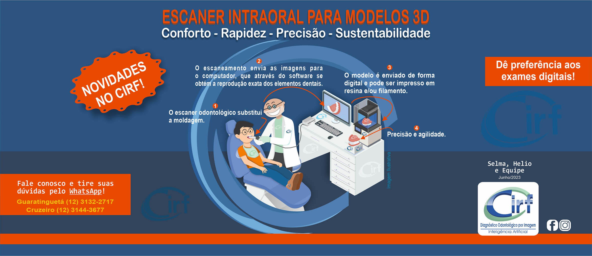 Escaner Intra Oral Imagens 3D-Cirf